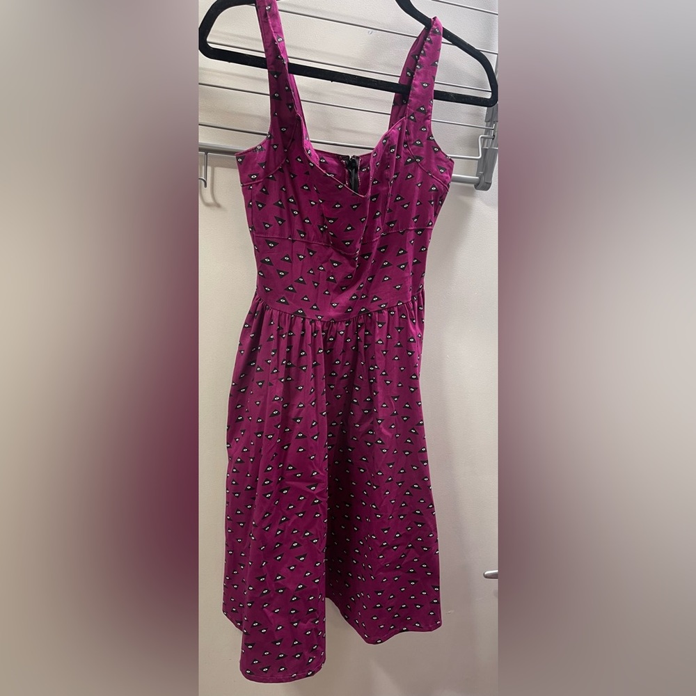 Nooworks Dress in purple eye print size S